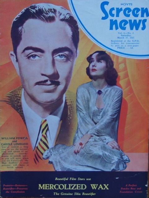 NEW SCREEN NEWS magazine side cover  Vol 6 No  2 27 March 1937