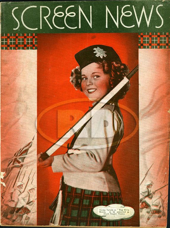 NEW SCREEN NEWS magazine side cover 9 April 1938