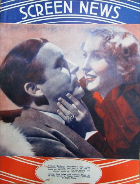NEW SCREEN NEWS magazine side cover  Last  11 June 1938