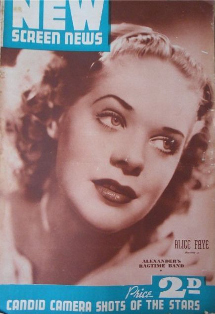 NEW SCREEN NEWS magazine side cover 22 October 1938