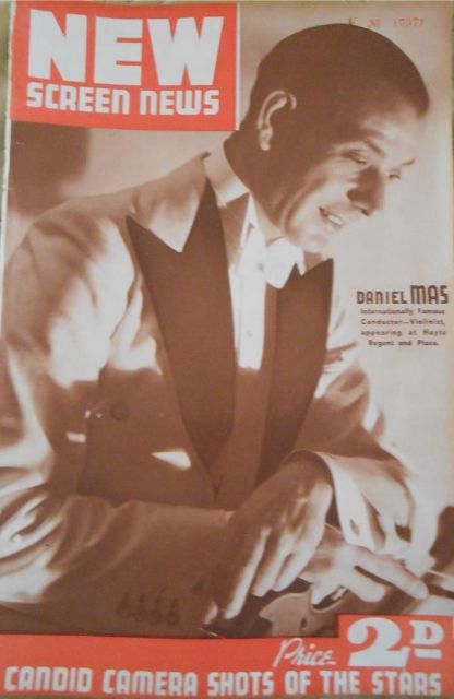 NEW SCREEN NEWS magazine side cover 11 March 1939