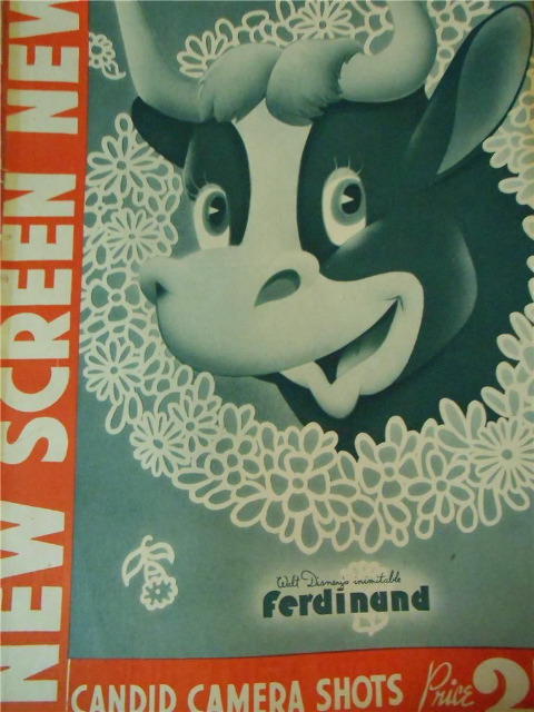 NEW SCREEN NEWS magazine side cover 8 July 1939
