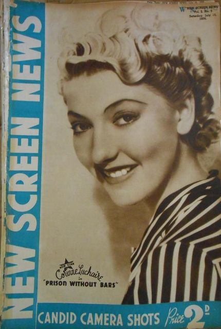 NEW SCREEN NEWS magazine side cover  Vol 2 No 5 15 July 1939