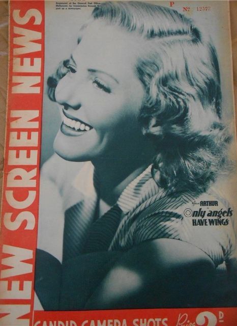 NEW SCREEN NEWS magazine side cover  Vol 2 No 24 25 November 1939