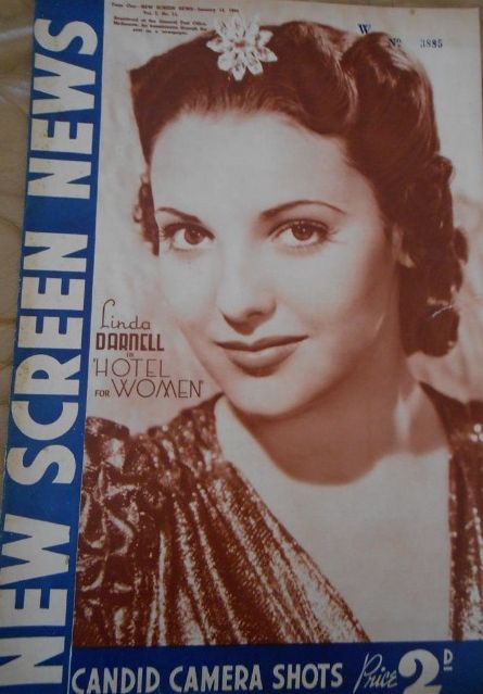 NEW SCREEN NEWS magazine side cover 13 January 1940