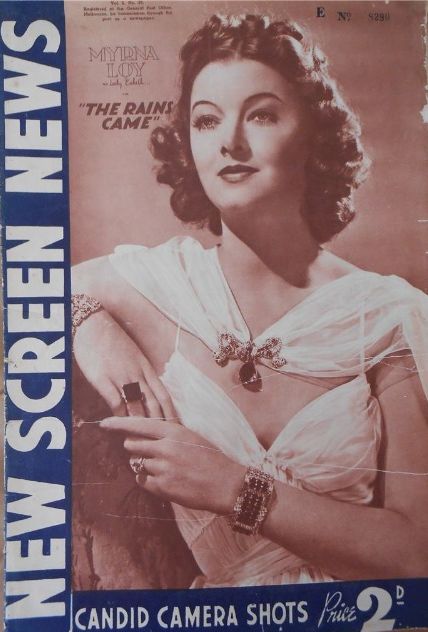 NEW SCREEN NEWS magazine side cover 9 March 1940