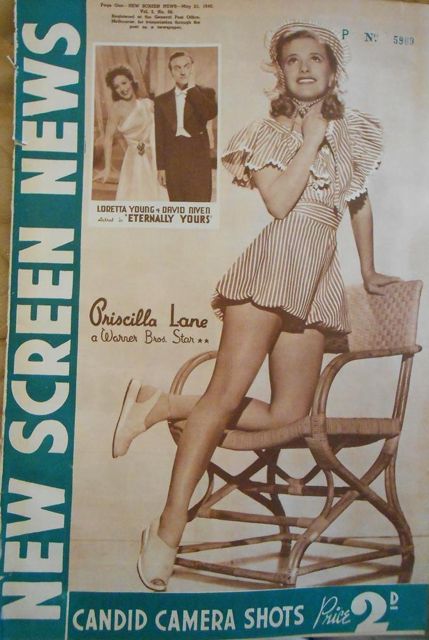 NEW SCREEN NEWS magazine side cover 25 May 1940
