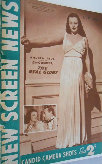 NEW SCREEN NEWS magazine side cover 15 June 1940