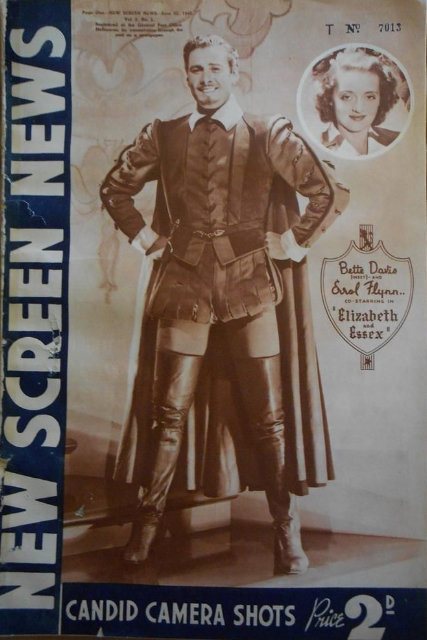NEW SCREEN NEWS magazine side cover 22 June ? 1940