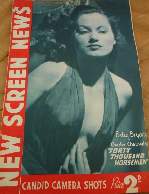 NEW SCREEN NEWS magazine side cover 2 November 1940