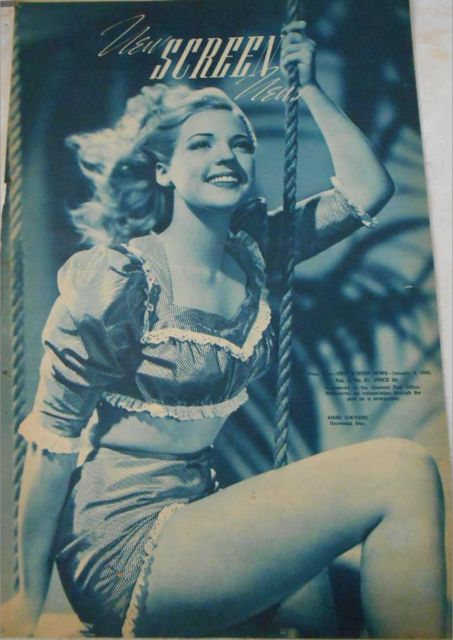 NEW SCREEN NEWS magazine side cover  Vol 4 # 31 3 January 1942