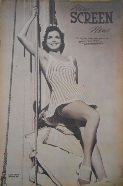NEW SCREEN NEWS magazine side cover  Vol 4 No 46 25 April 1942