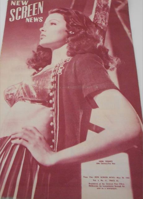 NEW SCREEN NEWS magazine side cover  Vol 4 No 51 30 May 1942