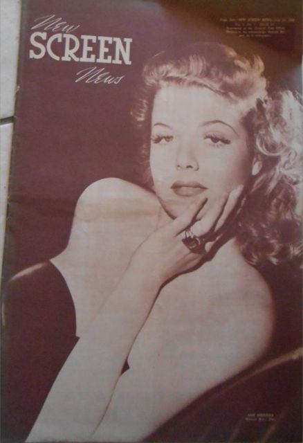 NEW SCREEN NEWS magazine side cover 25 July 1942