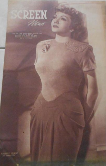NEW SCREEN NEWS magazine side cover 29 August 1942