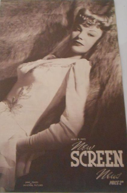 NEW SCREEN NEWS magazine side cover 8 May 1943