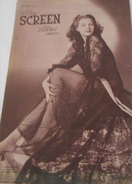 NEW SCREEN NEWS magazine side cover 18 September 1943