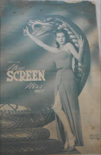 NEW SCREEN NEWS magazine side cover 13 May 1944