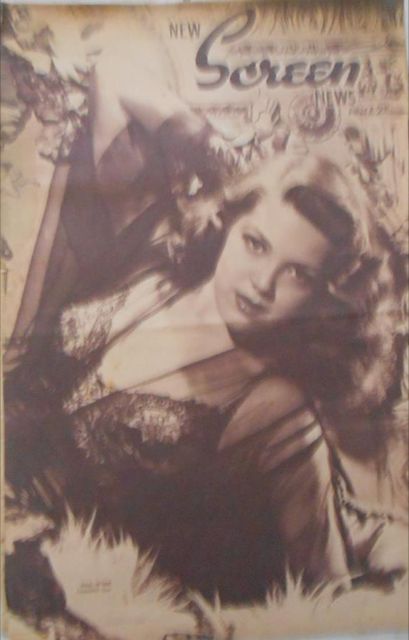 NEW SCREEN NEWS magazine side cover 29 July 1944