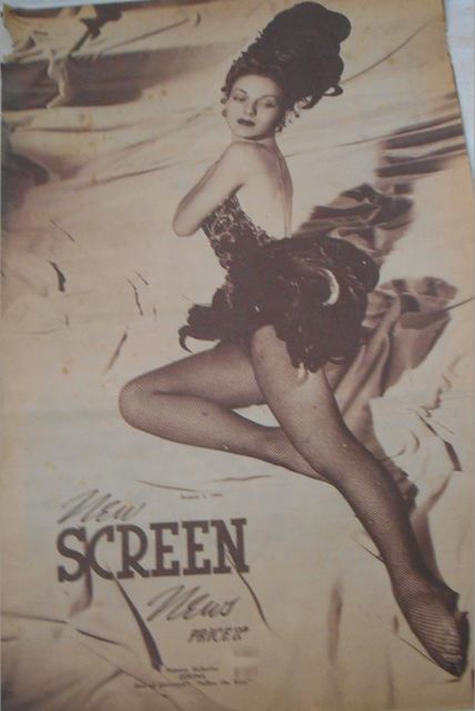 NEW SCREEN NEWS magazine side cover 5 August 1944
