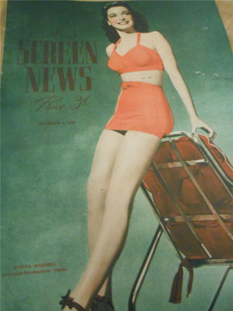 NEW SCREEN NEWS magazine side cover 4 November 1944