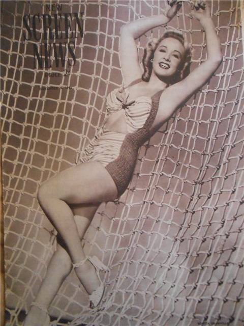 NEW SCREEN NEWS magazine side cover 15 September 1945