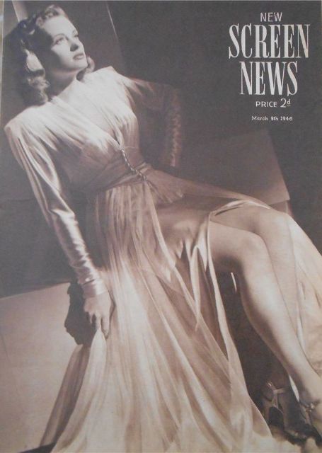 NEW SCREEN NEWS magazine side cover 9 March 1946