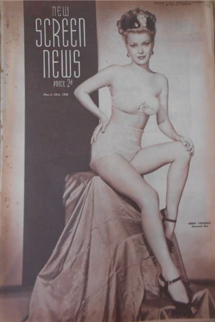 NEW SCREEN NEWS magazine side cover 23 March 1946