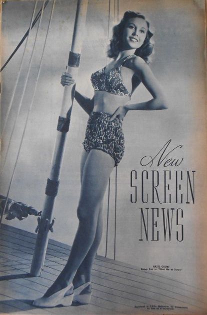 NEW SCREEN NEWS magazine side cover 11 April 1947
