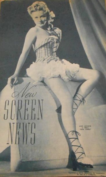 NEW SCREEN NEWS magazine side cover 3 October 1947