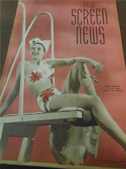 NEW SCREEN NEWS magazine side cover 21 November 1947