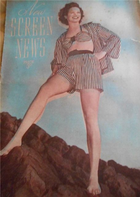 NEW SCREEN NEWS magazine side cover 13 February 1948
