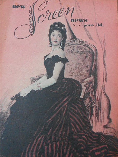 NEW SCREEN NEWS magazine side cover 27 August 1948
