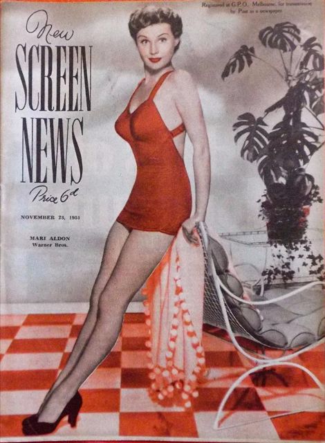 NEW SCREEN NEWS magazine side cover 23 November 1951