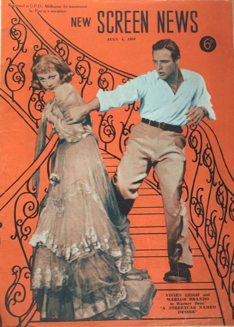 NEW SCREEN NEWS magazine side cover 4 July 1952