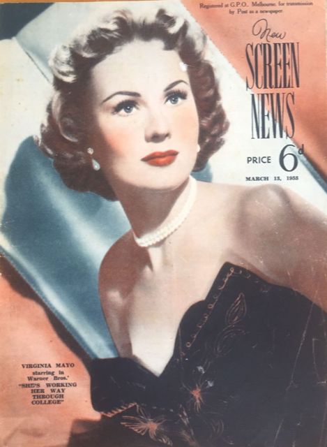 NEW SCREEN NEWS magazine side cover 13 March 1953