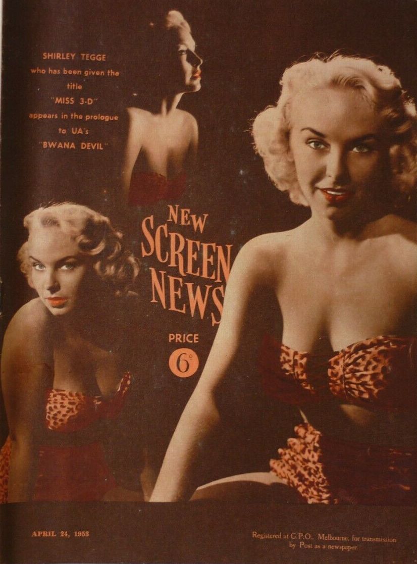 NEW SCREEN NEWS magazine side cover 24 April 1953