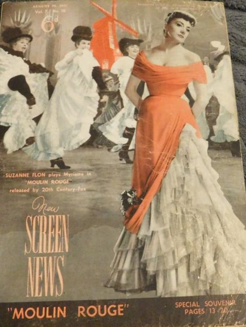 NEW SCREEN NEWS magazine side cover  Vol 7 No  15 28 August 1953