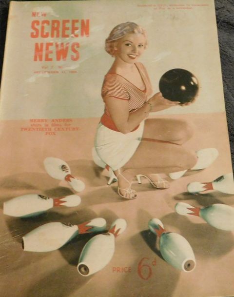 NEW SCREEN NEWS magazine side cover  Vol 7 No  16 11 September 1953