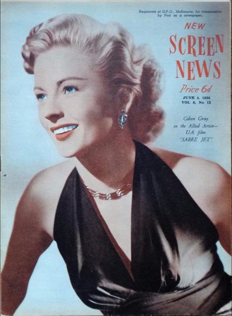 NEW SCREEN NEWS magazine side cover  Vol 8 No 12 4 June 1954
