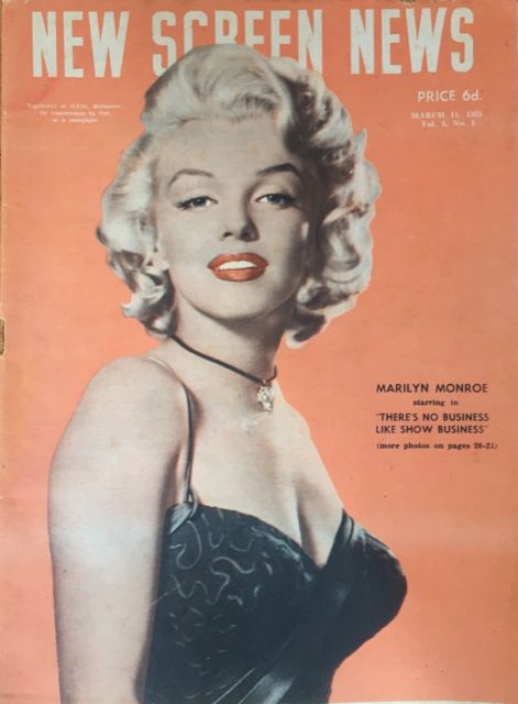 NEW SCREEN NEWS magazine side cover  Vol 9 No  5 11 March 1955