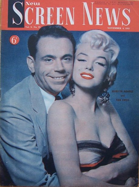 NEW SCREEN NEWS magazine side cover  Vol 9 No 22 4 November 1955