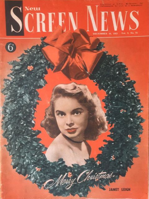 NEW SCREEN NEWS magazine side cover  Vol 9 No  25 16 December 1955