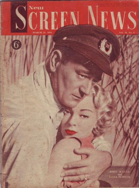 NEW SCREEN NEWS magazine side cover  Vol 10 # 6 23 March 1956