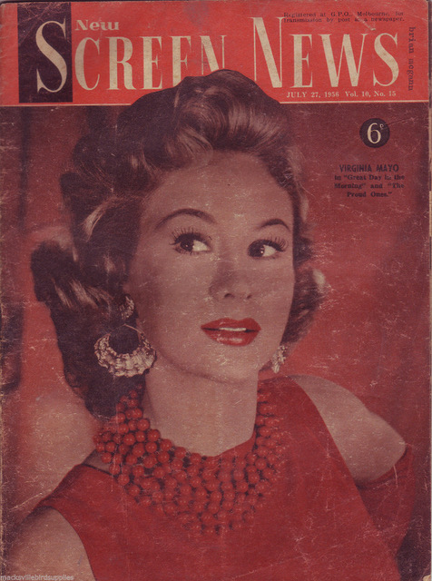NEW SCREEN NEWS magazine side cover  Vol 10 # 15 27 July 1956