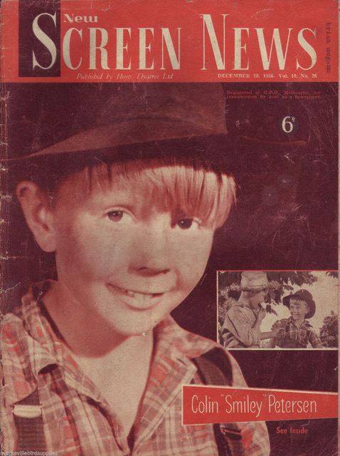 NEW SCREEN NEWS magazine side cover  Vol 10 # 26 28 December 1956