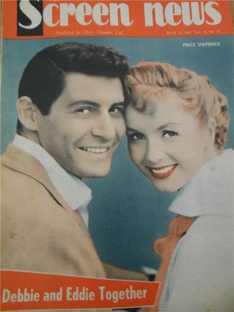 NEW SCREEN NEWS magazine side cover  Vol 11 No 14 12 July 1957