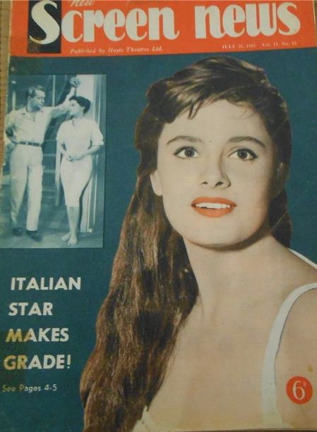 NEW SCREEN NEWS magazine side cover  Vol 11 No 15 26 July 1957