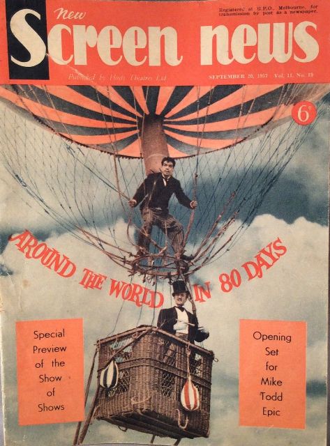 NEW SCREEN NEWS magazine side cover  Vol 11 No 19 20 September 1957