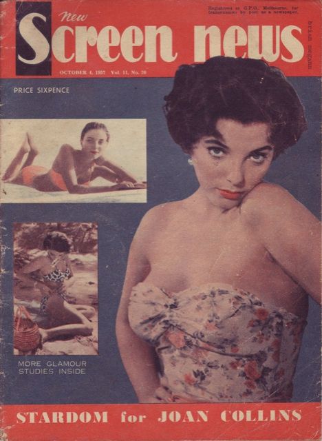 NEW SCREEN NEWS magazine side cover  Vol 11 No  20 4 October 1957